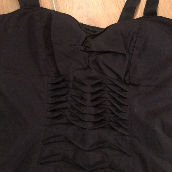 💥NWT Black Cocktail Pleated Dress 🖤Slimming! - Picture 3 of 10